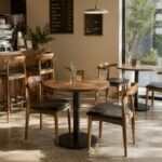 Cafe tables and chairs for commercial coffee shop furniture