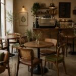 Custom cafe furniture for coffee shop and bakery interior