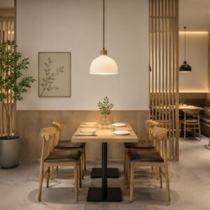 Restaurant table and chairs