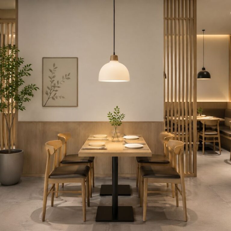Restaurant table and chairs