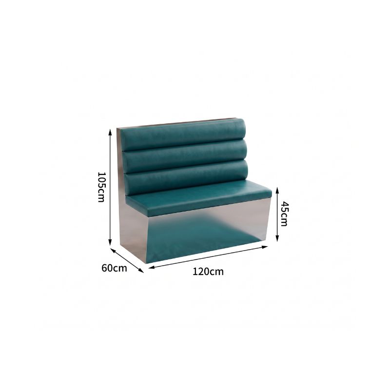 Green hot pot restaurant booth seating with commercial dimensions