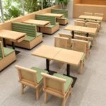 restaurant table and seating set