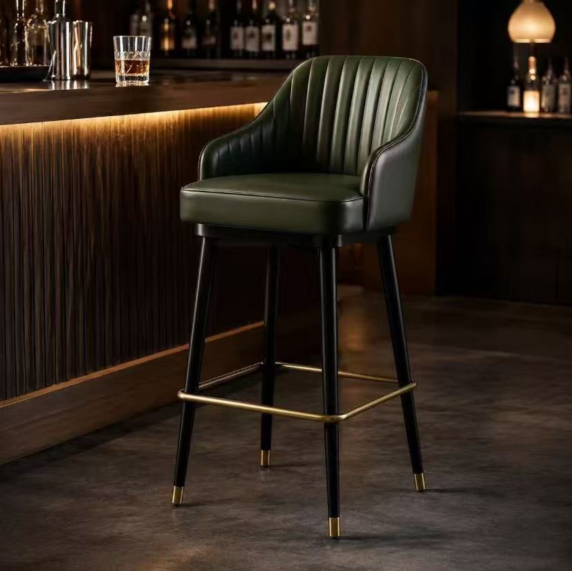 Luxury upholstered bar stools for home bar furniture projects