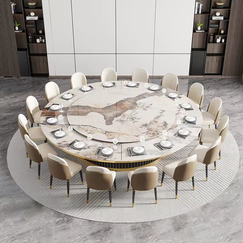 Sintered stone round dining table 10 seater for Chinese restaurant