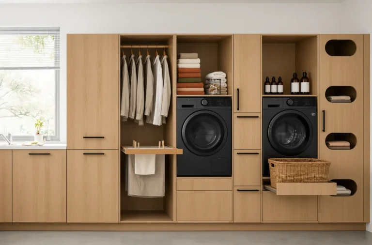 Custom laundry cabinet