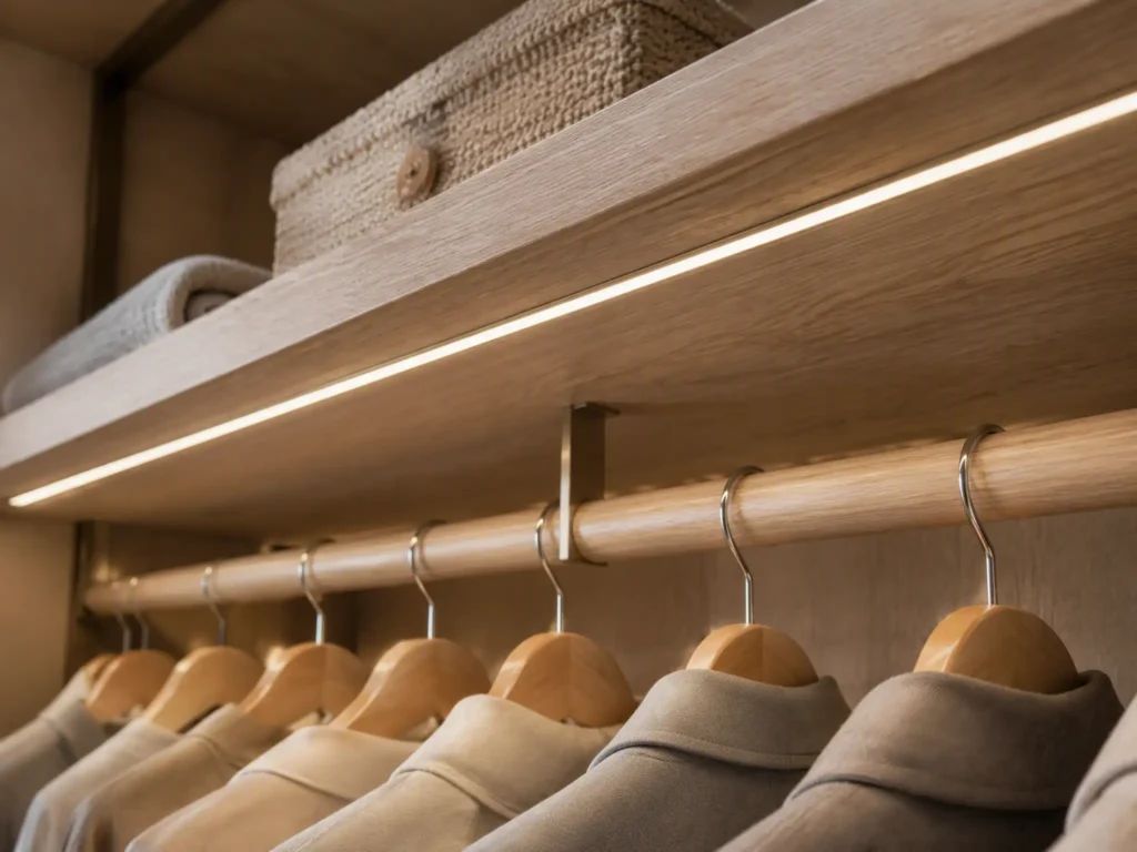 Custom wall-to-wall bedroom wardrobe cabinet